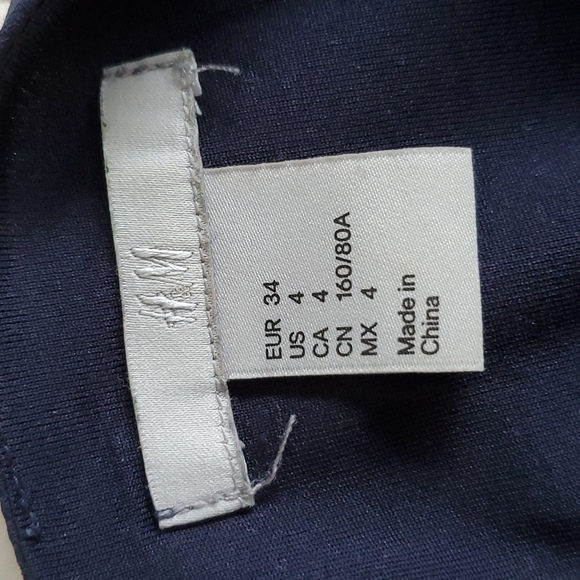 Navy H&M Ruffle Dress - Picture 2 of 3